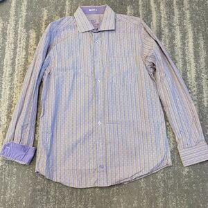 Bugatchi Men's Purple Striped Shirt XL